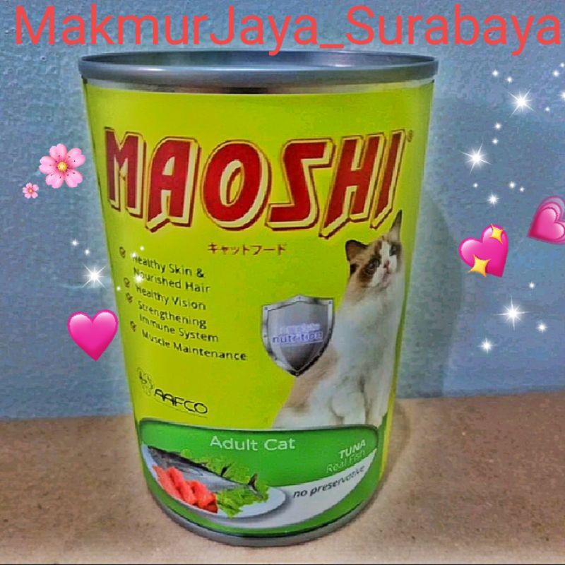Wet Cat Food Maoshi Kaleng Tuna Adult 400 gr