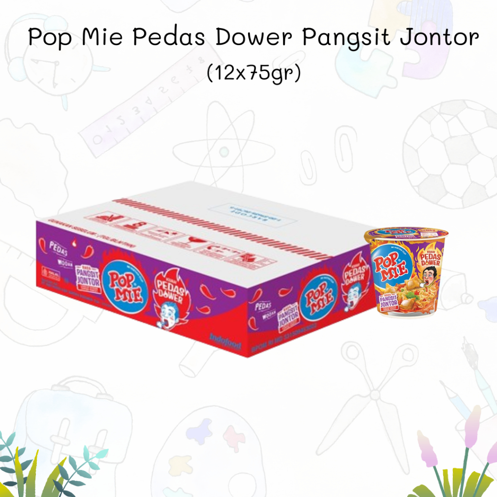 

Pop Mie Kuah Pedes Dower Pangsit Jontor 12x75gr (1KARTON)