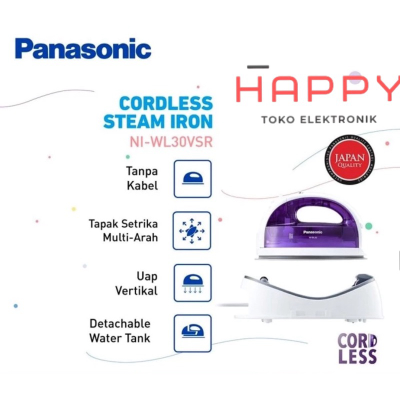 Setrika Uap Panasonic NIWL30VSR - Setrika Uap WL 30 VSR Panasonic Seterika Panasonic Strika