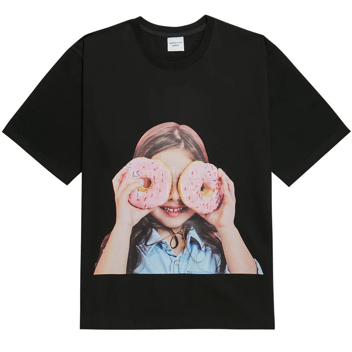 ADLV Tshirt Short Sleeve Baby Face Donut Black - 100% ORIGINAL RESMI