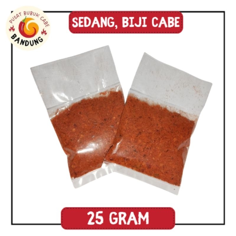 

Bubuk Cabe Sedang 25 gram/ Bubuk cabe ada biji