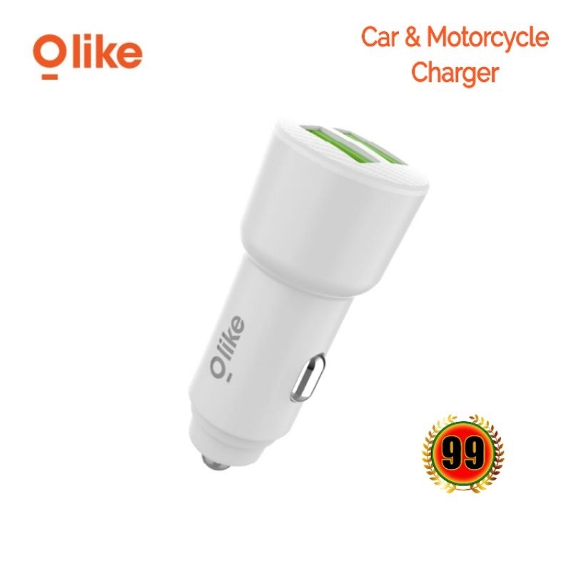 OLIKE Car Charger Olike R11 3.1A Cas Mobil dan Motor Olike Fast Charging