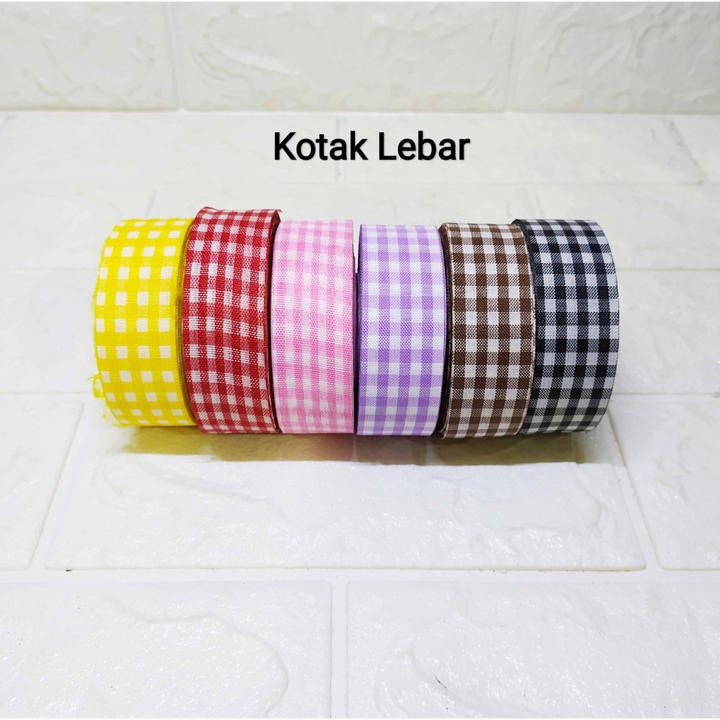 

KUALITAS TERBAIK PIta Kotak Kotak 1 inch Pita Souvenir Kerajinan Tangan DIY