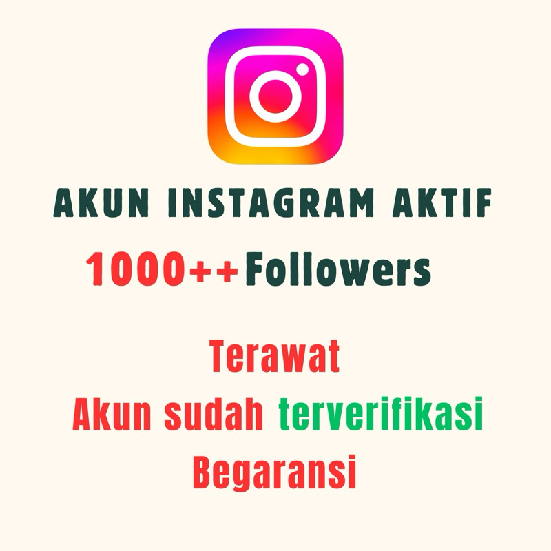 AKUN IG + FOLLOWERS 1000++