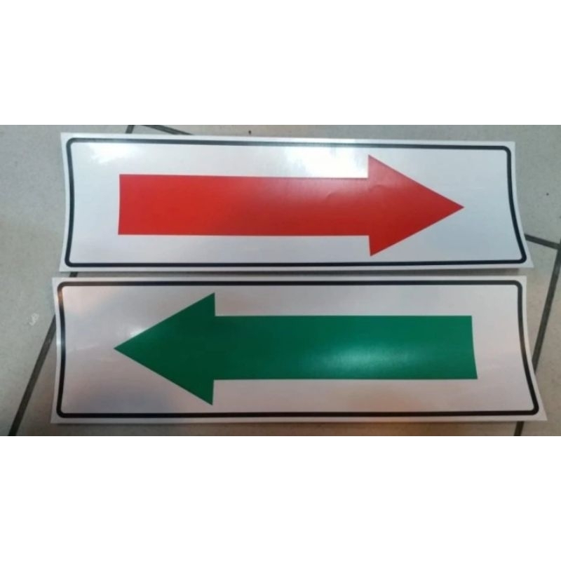 

SIGN STICKER PETUNJUK ARAH MERAH HIJAU UKURAN 30CM X 10CM BEST QUALITY