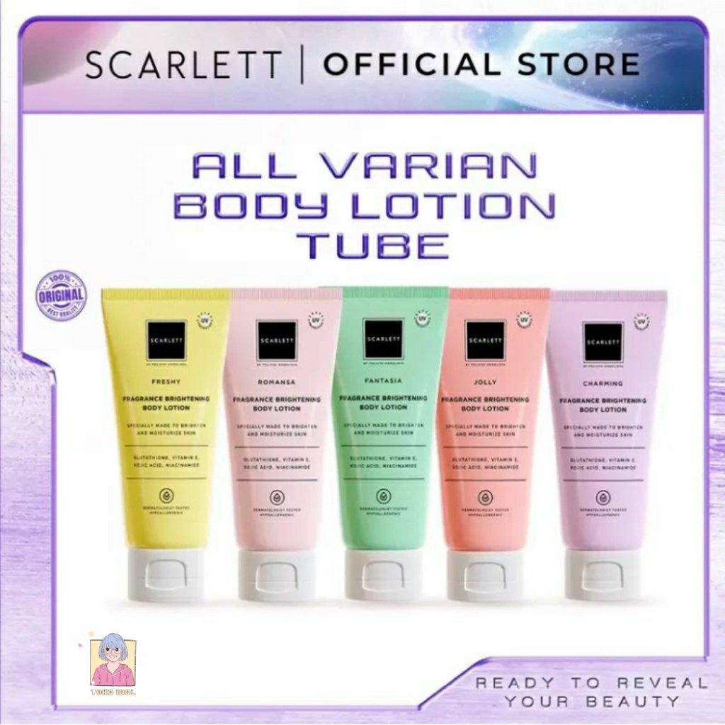 (TERMURAH) BODY LOTION SCARLETT TUBE, SCARLETT BODY LOTION TUBE,