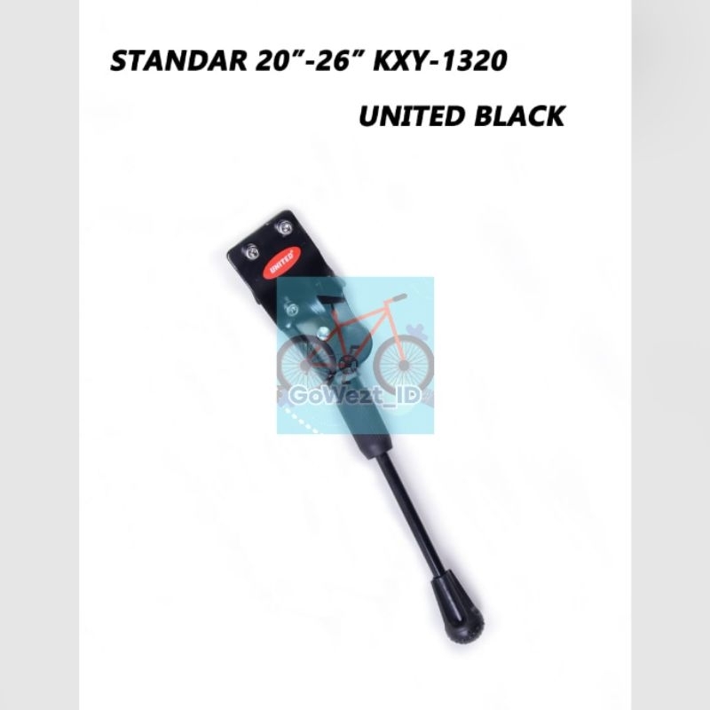 Standar Jagang Samping Sepeda Ukuran 20 - 26 United KXY-1320 Alloy Hitam Lipat MTB Gunung | High Qua