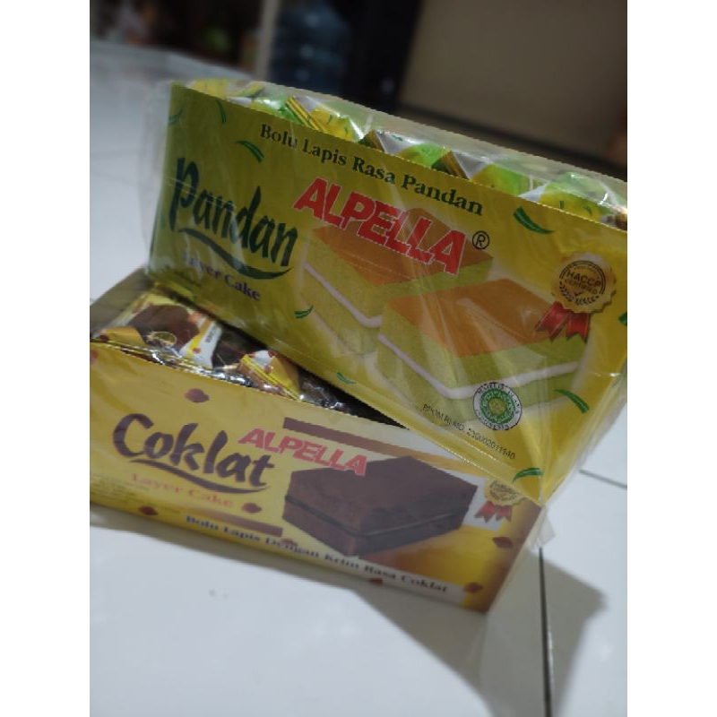 

alpella / roti / kue / Roti & kue / Bolu / makanan ringan lainnya / coklat / cokelat / pandan /