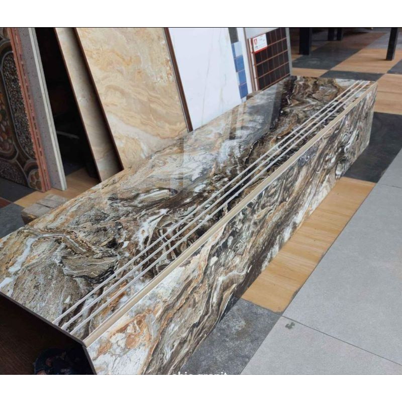 keramik granit tangga 30×100 20×100 motif marmer request costoum ukuran bordes /Lis plin granit