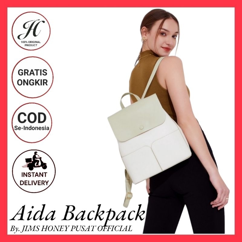 JIMS HONEY Aida Backpack Ransel - Tas Punggung Wanita Kulit Model Korea