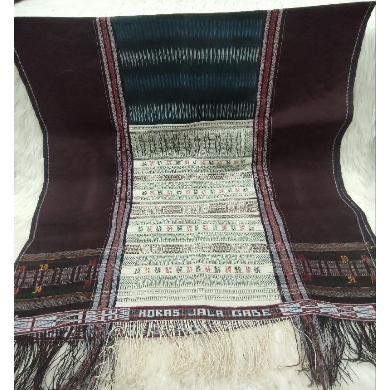 Ulos ragi hidup/pinuncaan/paccamot tenun tangan pakaian adat Batak toba