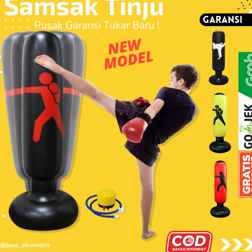 Diskon sd 4  Samsak Tinju Gantung Anak Berdiri Dewasa Alat Latihan Sansak Tinju Bag Sandsack Boxing 