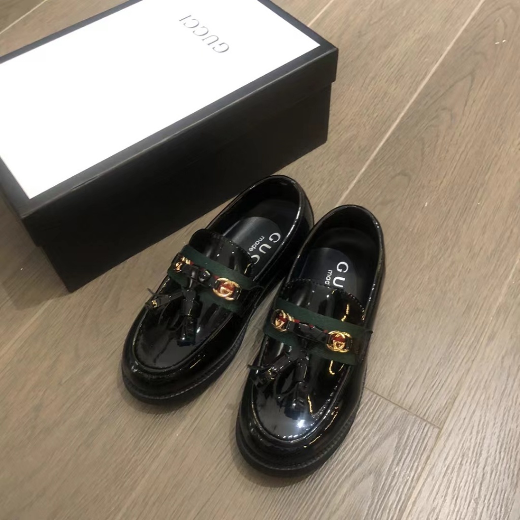 Sepatu Kulit Anak Pria dan Wanita Gucci