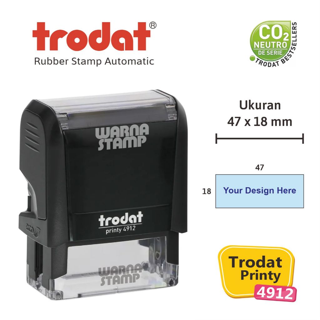 

Stempel Trodat Printy 4912 Original Tanpa Letter / Warna Stamp / Trodat Printy Alat Saja