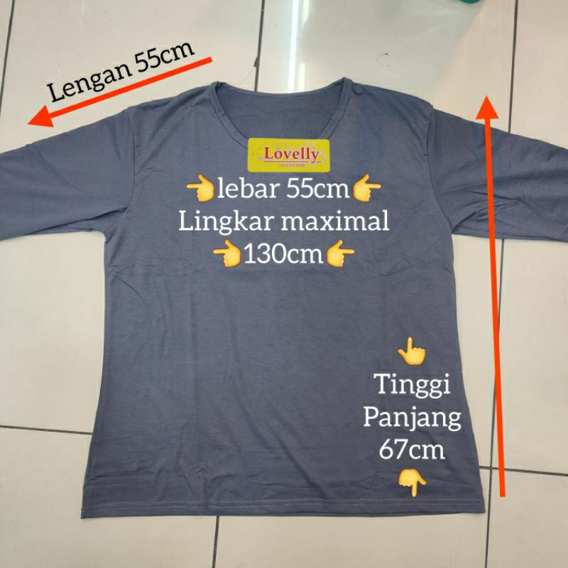 Ay00 Manset Polos Jumbo Kaos XXXL Dalaman Kaos Manset Jumbo Baju Kaos Jumbo XXXL Baju Dalaman Besar