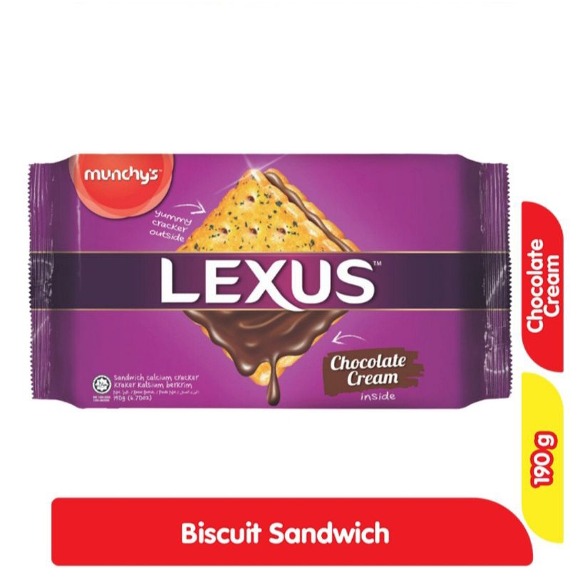 

☘️SEKA☘️ munchy's Lexus Biskuit Sandwich Chocolate Cream 190 g