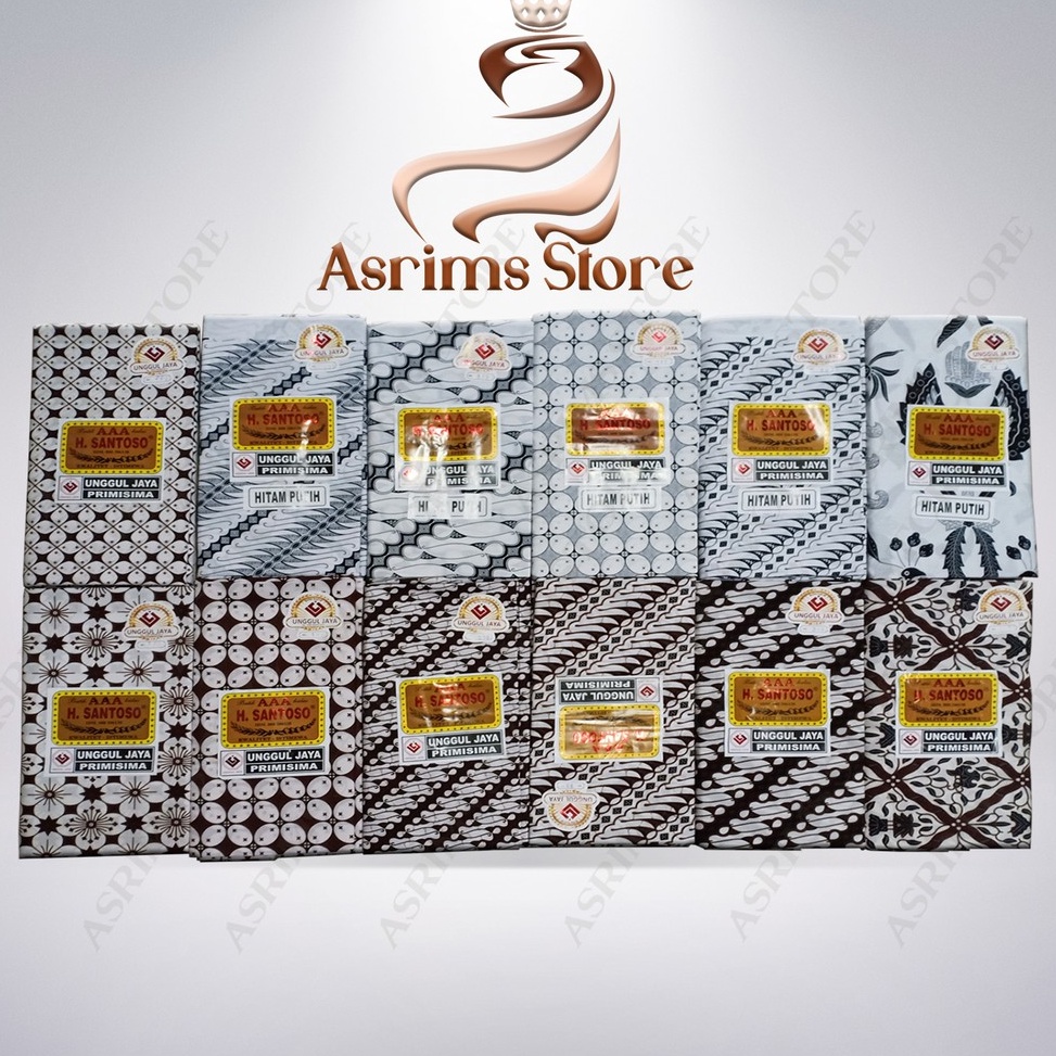 KODE T72Z Kain Jarik Batik Samping Kebat Jogjaan Hitam Putih Santoso AAA Premium Original