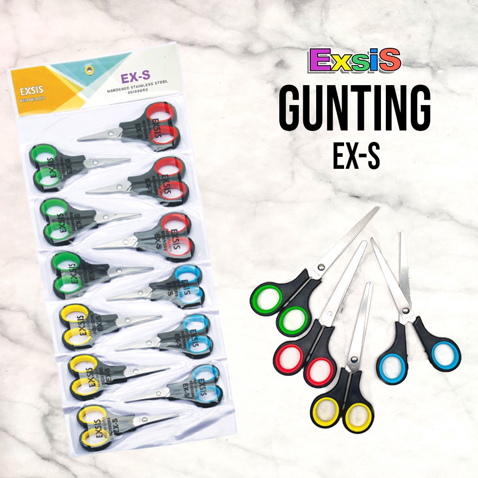 

12pcs Gunting 1 renteng Gunting HITAM Gunting EXS EXM EXL Exsis n R2D8