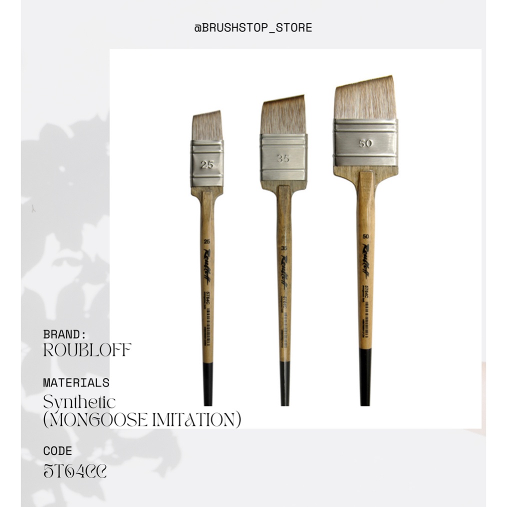 

Kuas Lukis Roubloff Angular Mongoose imitation Brush Synthetic 5T64C s U2I7