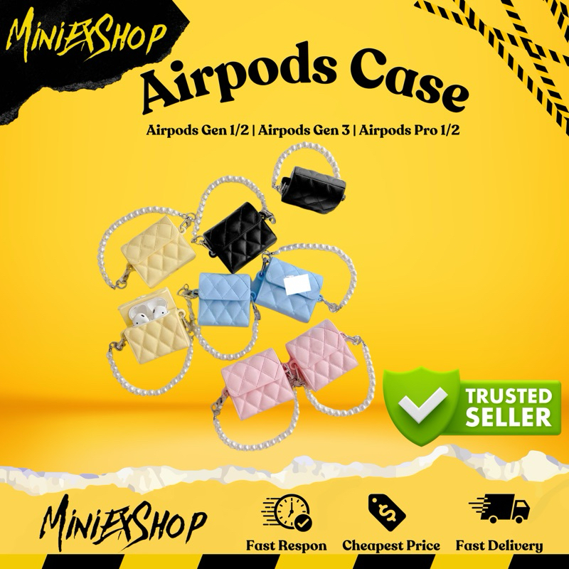 Airpods case model TAS / BAG WANITA silicone rubber Airpods gen 1 / Airpods gen 2 / Airpods gen 3 / 