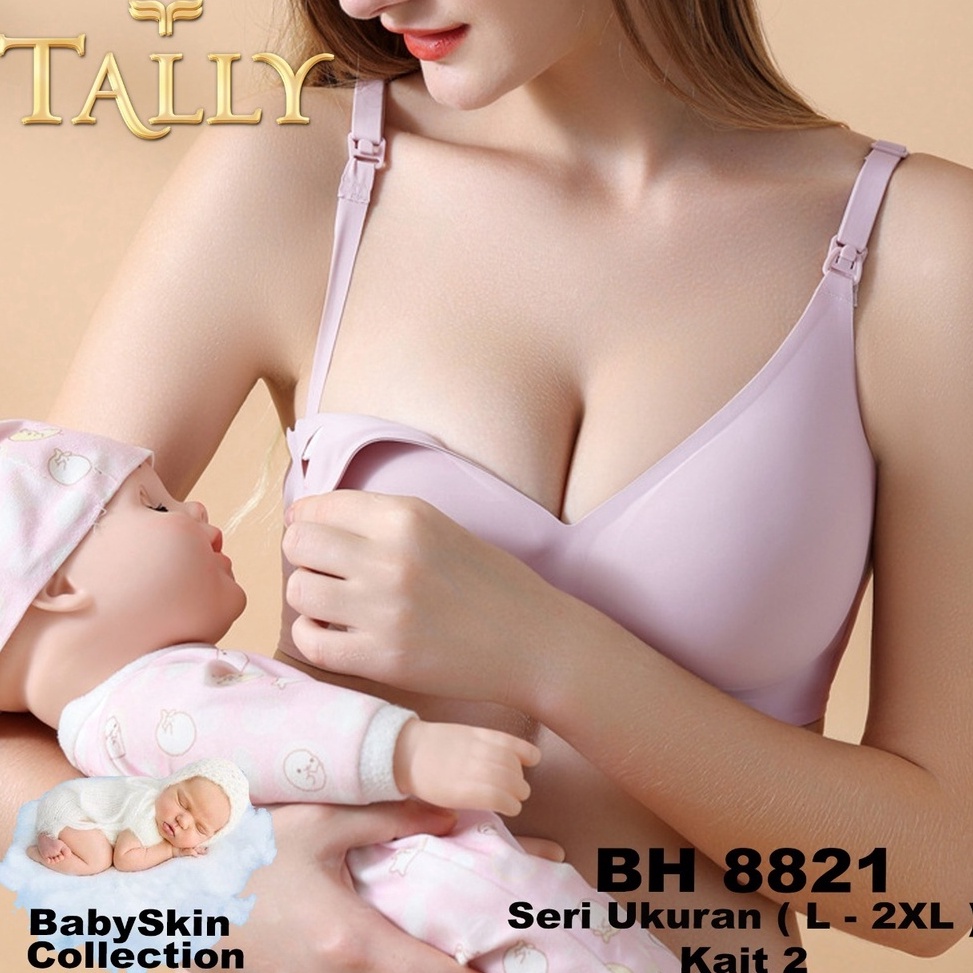 KODE D24C Bh Bra MENYUSUI Tally 8821 Cup B Kait 3 Seamless  Busa Sedang Tanpa Kawat Ac