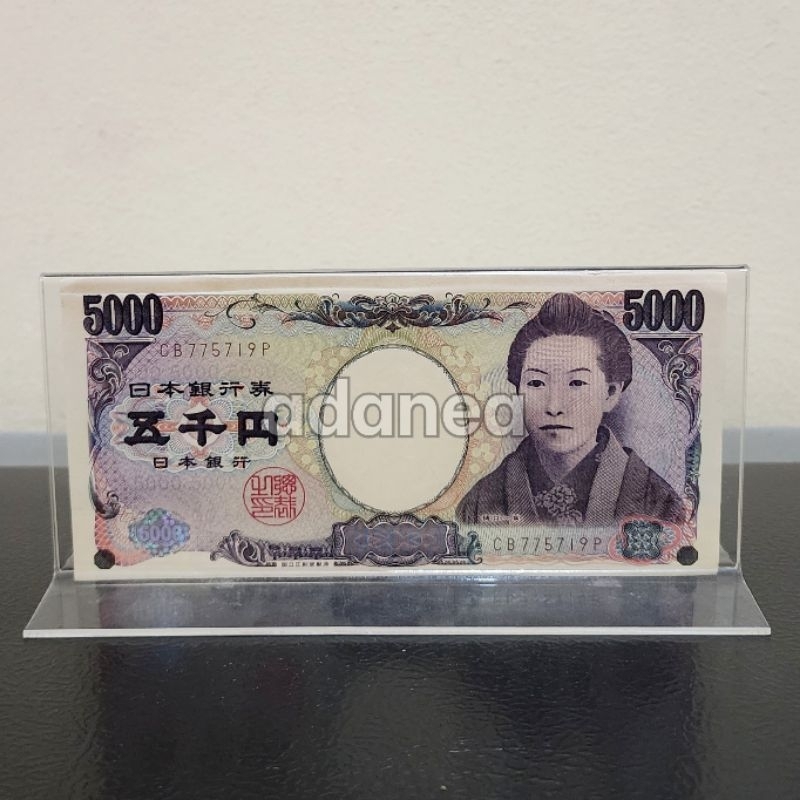 Pajangan Hiasan Akrilik Display Uang Jepang 5000 Yen