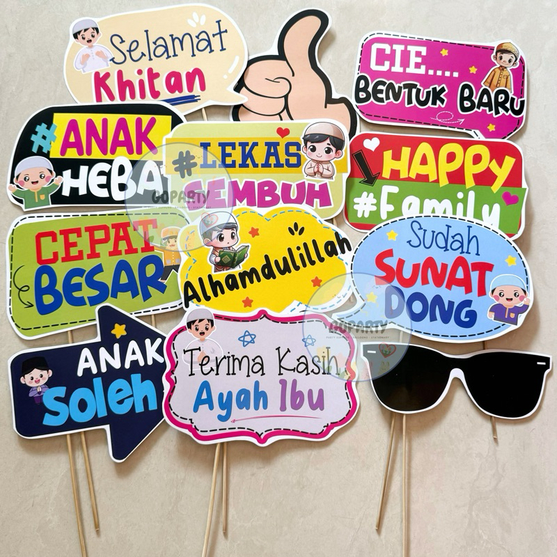 Ay00! KHITANAN KHITAN PHOTOBOOTH PROPS TONGKAT FOTO DEKORASI HIASAN PHOTO