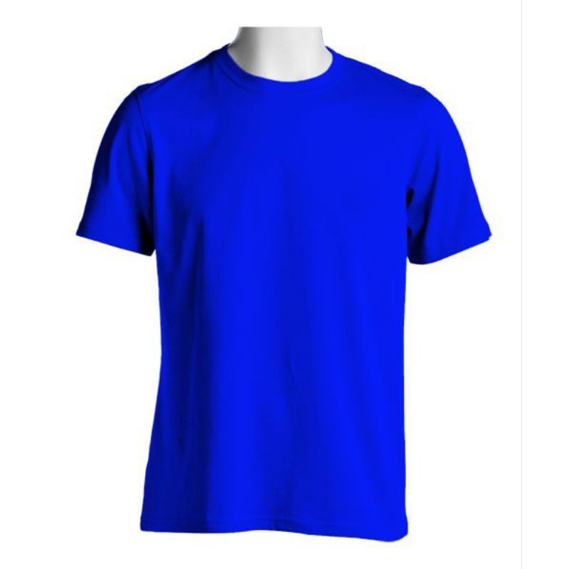 Kaos Polos Lengan Pendek Warna Biru Bca Pria dan Wanita 30s