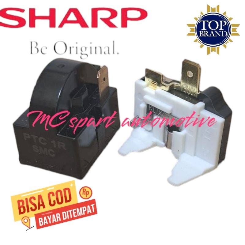 RELAY PIN 1 KIRI +PTC OVERLOAD KULKAS 1 PINTU | RELAY PIN KULKAS 1PINTU 1set