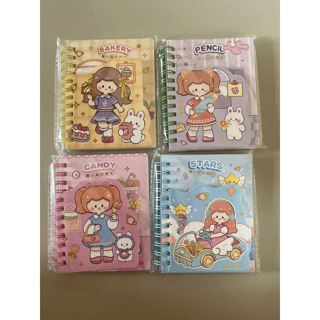 

Notebook Mini Ring Lucu / Buku Notes Mini Karakter Lucu/ Buku Memo