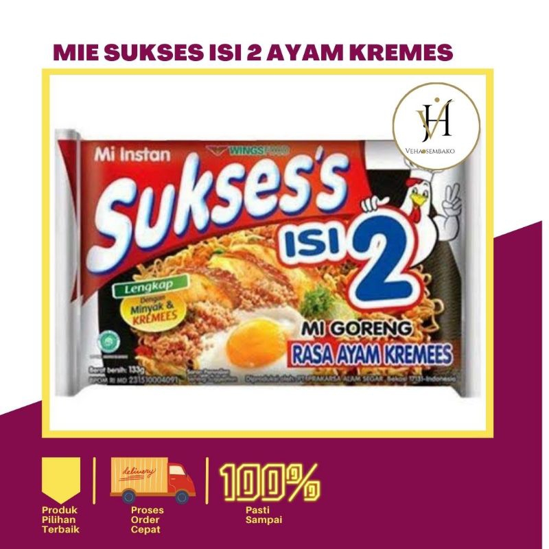 

mie sukses 1 dus rasa ayam kremes isi 24pcs / mie goreng