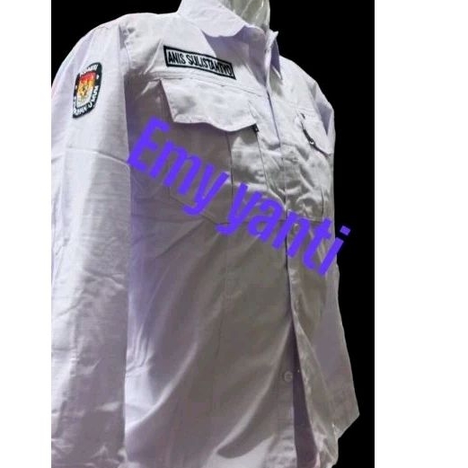 kemeja kpu wtac taftical /seragam kpu pps ppk pdl putih
