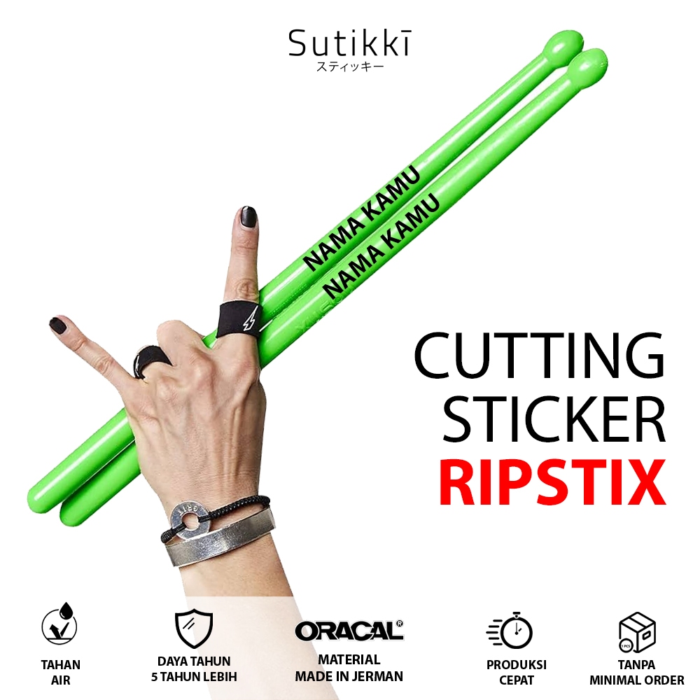 

Cutting Sticker Ripstix Custom Nama Poundfit Pound Fit Stick Drum Label Stiker Ripstik Stik Ripstick Rip Stick Stiker