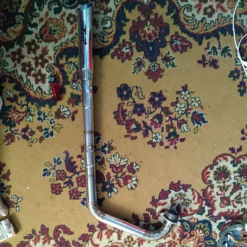 knalpot bambu runcing fullsistem motor custom full stenlis