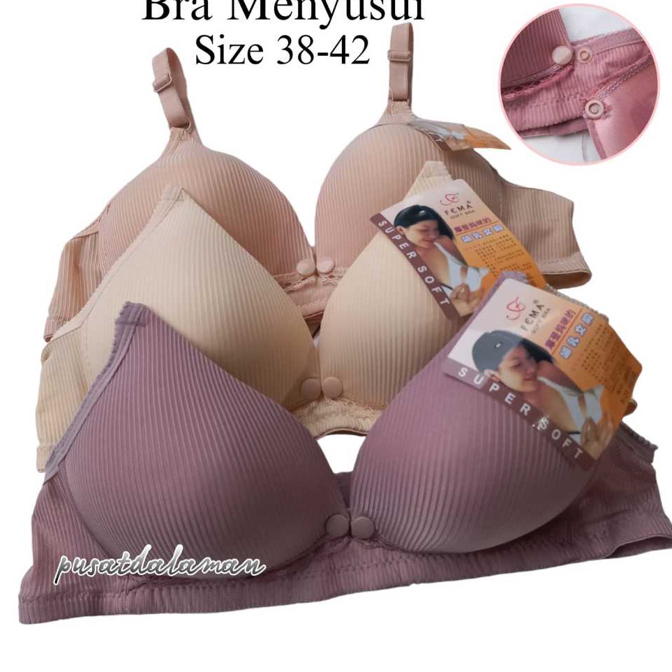 KODE O22Q BRA MENYUSUI GARIS BRUKAT BH FEMA NETEK KANCING BUKA TUTUP HAK 3