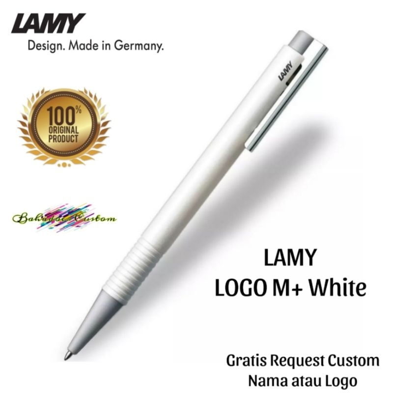 

PULPEN ORIGINAL LAMY ORIGINAL PEN MADE IN GERMANY LOGO M+ WHITE BALLPOINT PEN GRATIS REQUEST CUSTOM NAMA ANDA ATAU LOGO ANDA COCOK UNTUK PEMAKAIAN PRIBADI ATAU UNTUK HADIAH SPESIAL MERCHANDISE PROMOSI ANDA