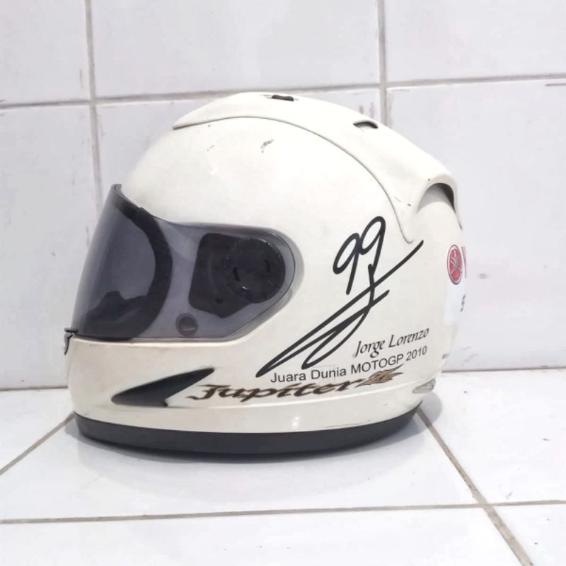 Helm Fullface full face Yamaha Jorge Lorenzo bekas bawaan motor