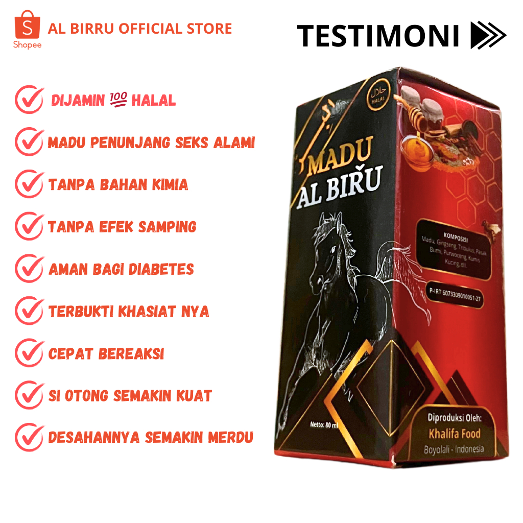 

PAKET HEMAT 2 BOTOL MADU PENUNJANG PERKASA AL BIRRU REAL TESTIMONI TERBUKTI MENAMBAH KEHARMONISAN
