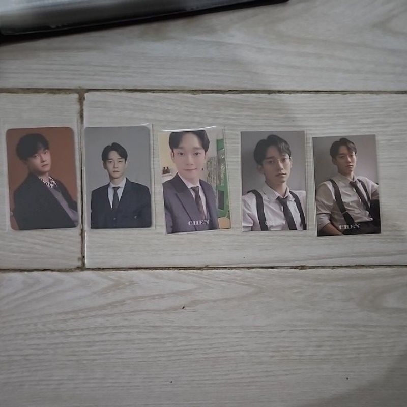 exo chen jongdae sg20 sg21 pob ktown season's greetings 2020 2021 fortune card set pc photocard offi