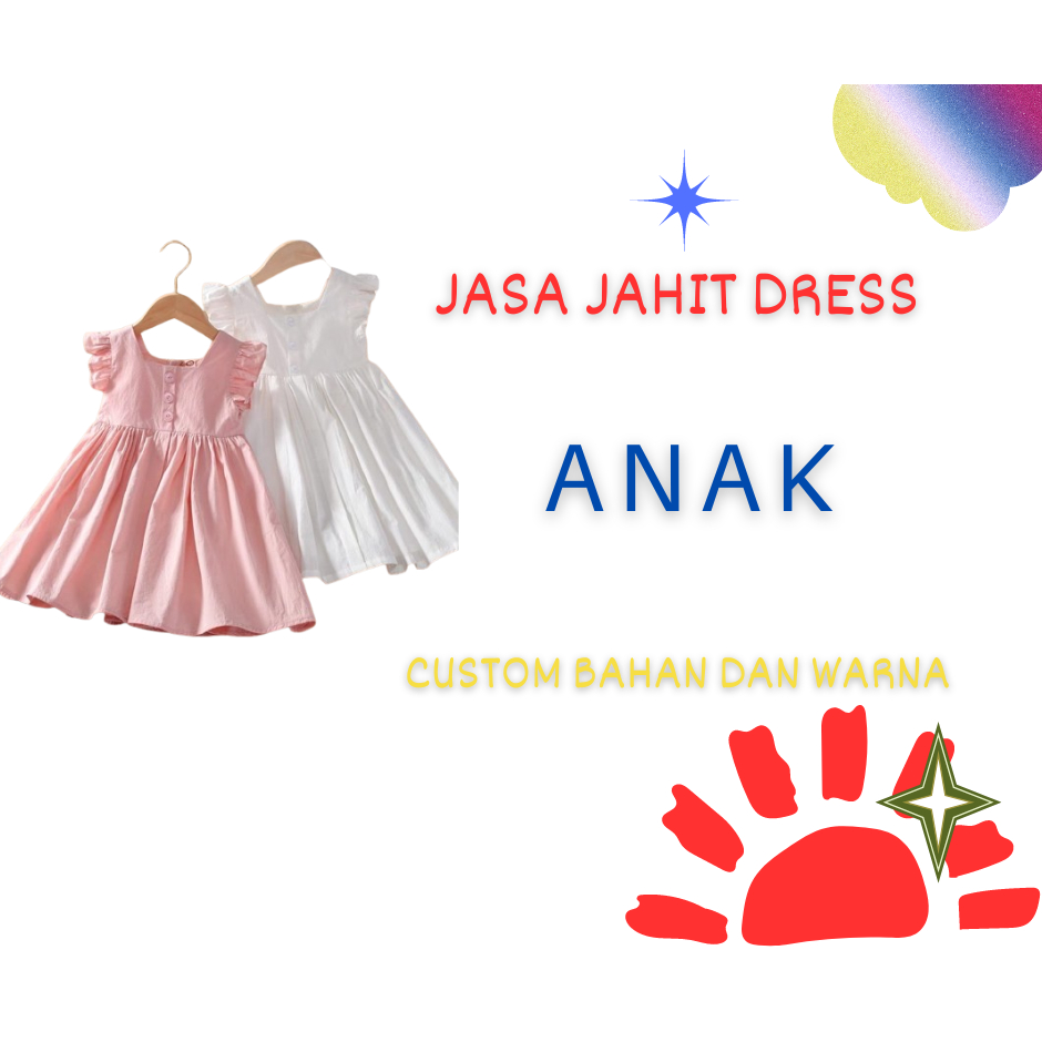 Jasa Jahit Dress Anak / Pesta / Formal / Sehari Hari