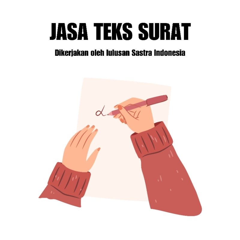 

JASA PEMBUATAN TEKS SURAT (SEMUA JENIS SURAT ASAL BUKAN SURAT RUMAH)