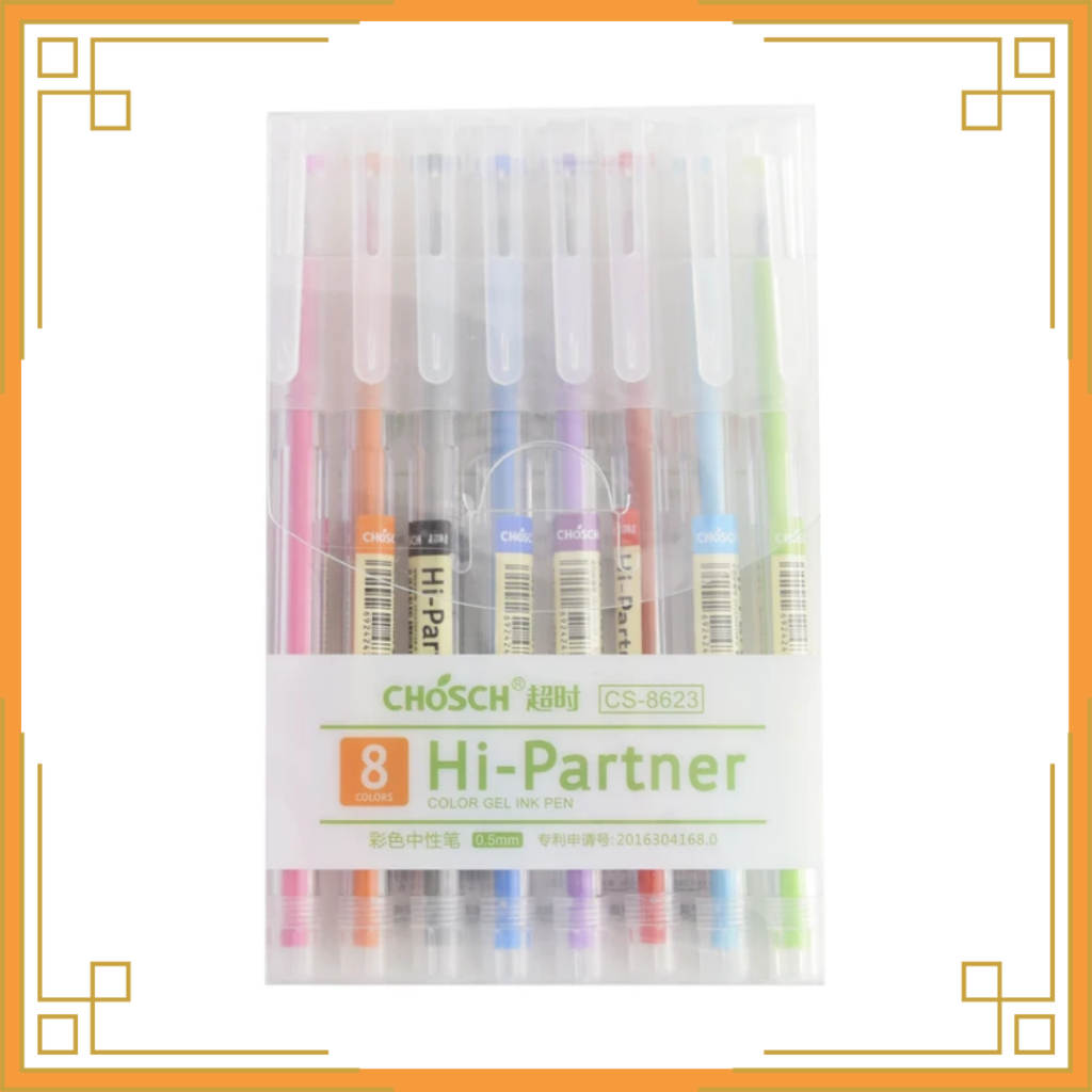 

CHOSCH Pena 8 warna Hi-Partner CS-8623 0.5