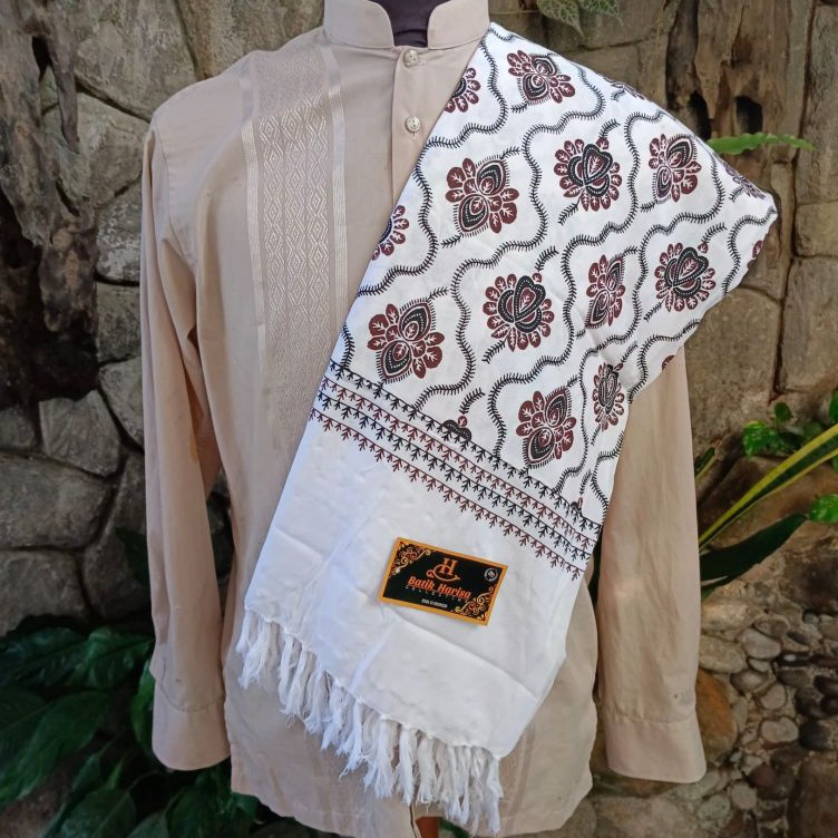 KODE C12C Sorban Rida Panjang 2 Meter  Sorban Motif Batik Kashmiri  Sorban Habib  Sorban Putih