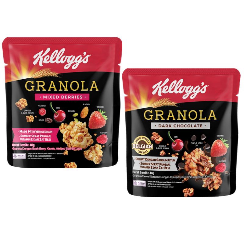 

Kellogg's Granola rasa Mix Berries dan dark chocolate 40 g