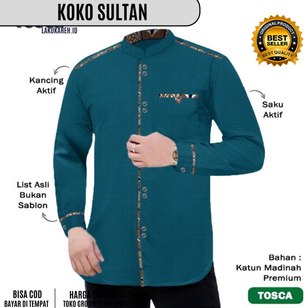 Baju Koko SULTAN - Koko Muslim Sultan Lengan Panjang Pria