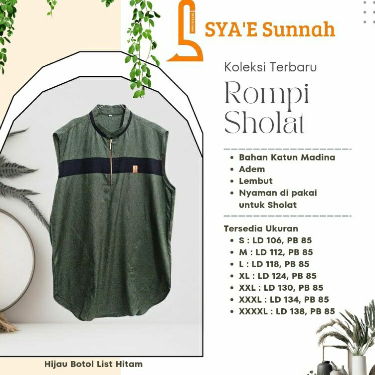 KODE F89J rosal rompi solat terbaru rompi pakistan rosal jumbo rosal ukuran besar rompi kombinasi ro