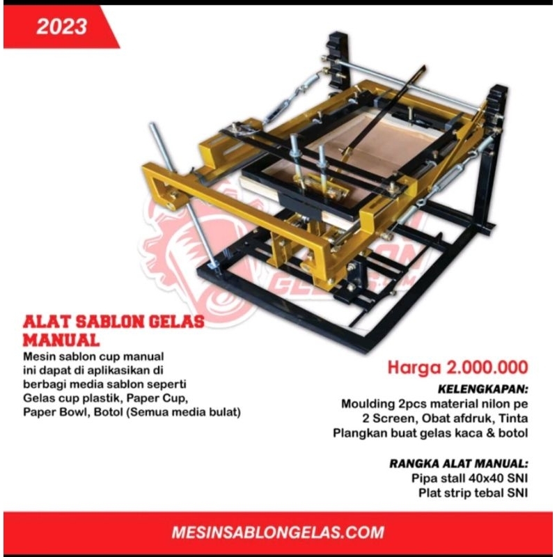 alat sablon cup manual