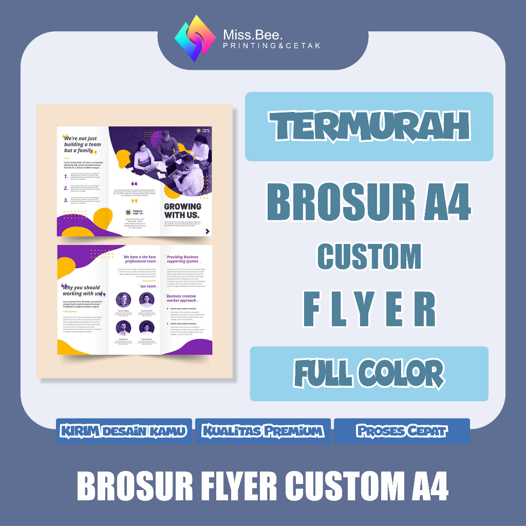 

Cetak Brosur FLYER Murah | Art Paper 150 1 sisi 2 sisi| ukuran A4 | Brosur Satuan