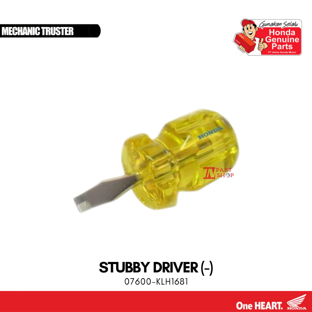Obeng Bogel (-) (Stubby Driver (-)) Original Honda KOWA / 07600-KLH1681
