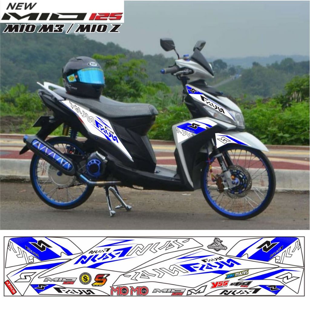 STRIPING STIKER MOTOR MIO M3 / STIKER MIO Z VARIASI LIS STIKER STRIPING MIO M3 125